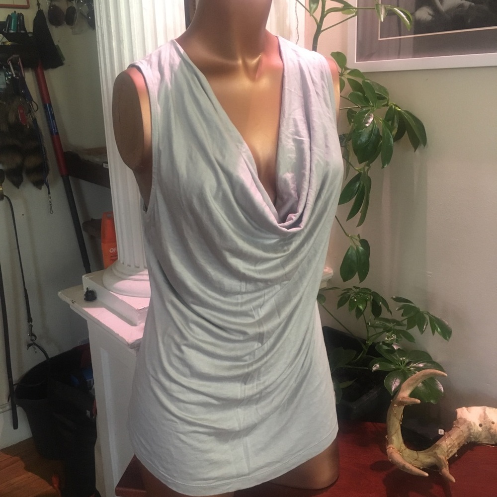 Banana Republic Silver Cowl Top